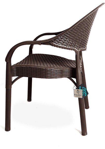 Bambu Kare 90X90CM Rattan Bahçe & Balkon Masa Takımı 4 Kişilik