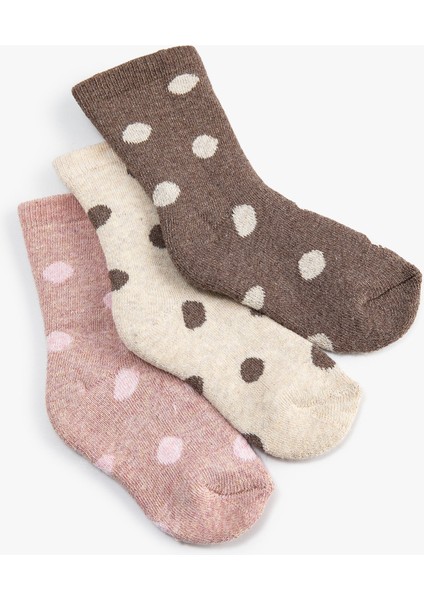 Havlu Çorap Puantiyeli Pamuk Karışımlı 2'li
