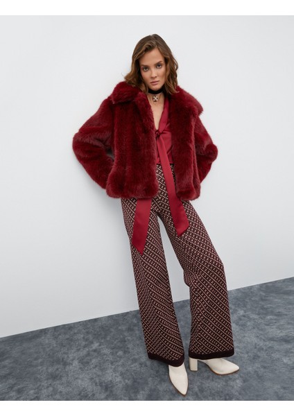 Melis Ağazat x Koton - Bol Paça Triko Pantolon