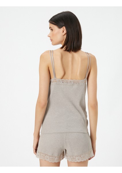 Dantelli Pijama Üstü İnce Askılı Fitilli fırsatları