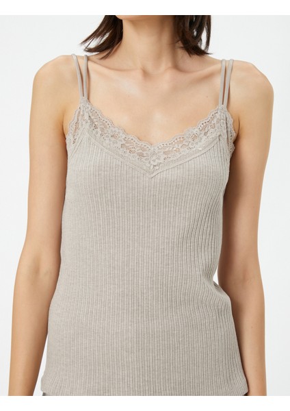 Dantelli Pijama Üstü İnce Askılı Fitilli indirimleri