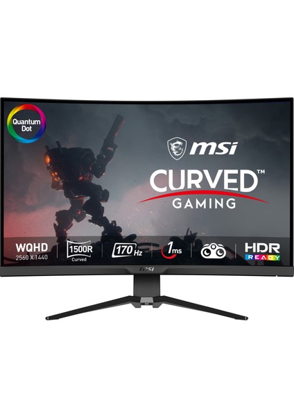 31.5" MAG 325CQRF QD 2560x1440 (WQHD) CURVE 1000R RAPID VA 170HZ 1MS ADAPTIVE-SYNC  GAMING MONITOR