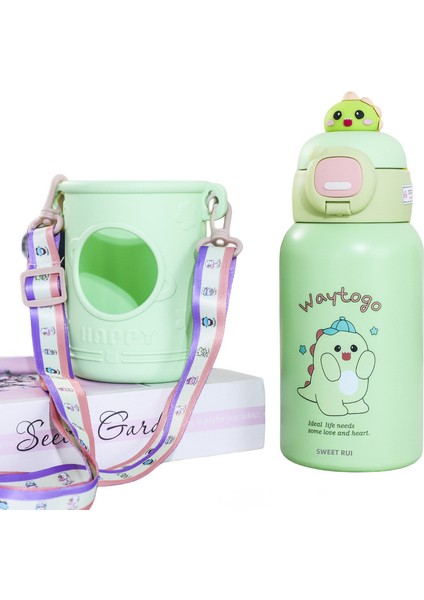 Karikatür Çocuk Paslanmaz Çelik Yalıtımlı Su Şişesi 500ML (Yurt Dışından)