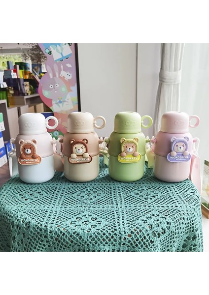 Çocuk Çapraz Açıklıklı Yalıtımlı Su Şişesi 580ML (Yurt Dışından)