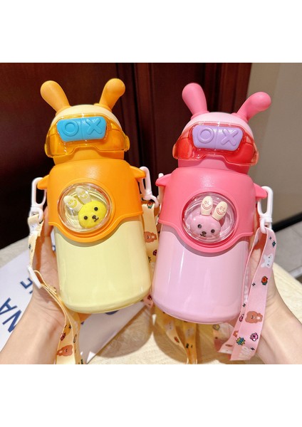 Tavşan Pipetli Diagonal Termos Su Şişesi 500ML (Yurt Dışından) fırsatları