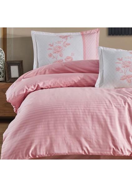 Butik Serisi Çizgili Ranforce Çift Kişilik Nevresim Takımı Suave V8 Pudra fiyatları