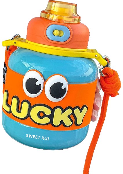 Sweet Rui Big Eyes Çelik Çocuk Yalıtımlı Su Şişesi 660ML (Yurt Dışından)