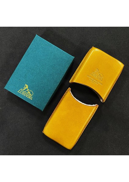 Italy Deri Toscanello Düz Taba 4'lü Puro Kılıfı modelleri