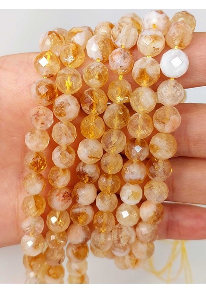 Sitrin Taşı Faset Kesim 8mm Unisex Ikili Bileklik (42550) modelleri