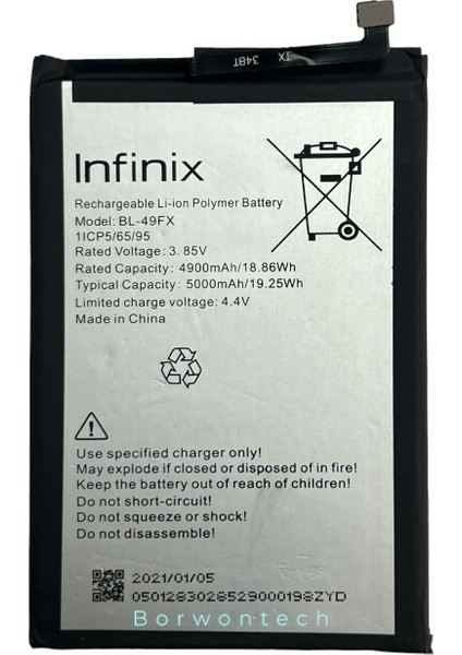Infinix Hot 9 Pro (BL-49FX) Batarya