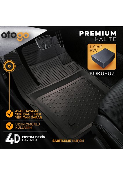 Audi A5 2020 Universal Otogo 3D Havuzlu Paspas