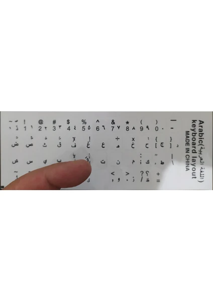 Arapça Klavye Etiketi Şeffaf Arka Keyboard Sticker Arabic Transparent