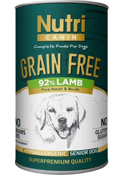 %92 Kuzu Etli 400Gr Tahılsız Yaşlı Köpek Yaş Maması 4Adet fiyatları