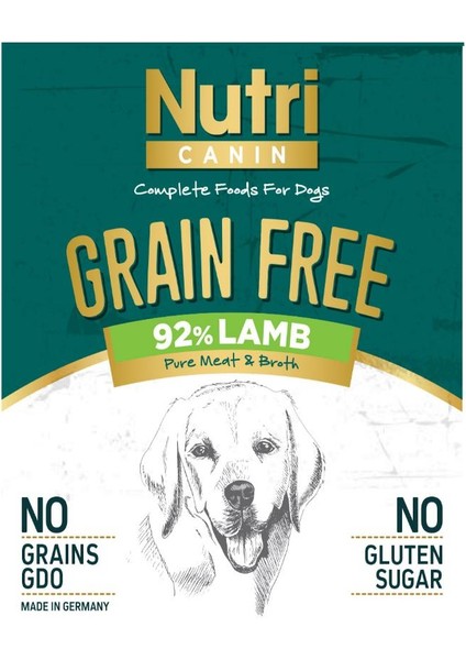 %92 Kuzu Etli 400Gr Tahılsız Yaşlı Köpek Yaş Maması 4Adet modelleri