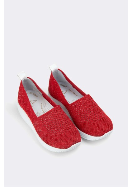 Kırmızı Kadın Günlük Bez Rahat Ayakkabı fiyatları