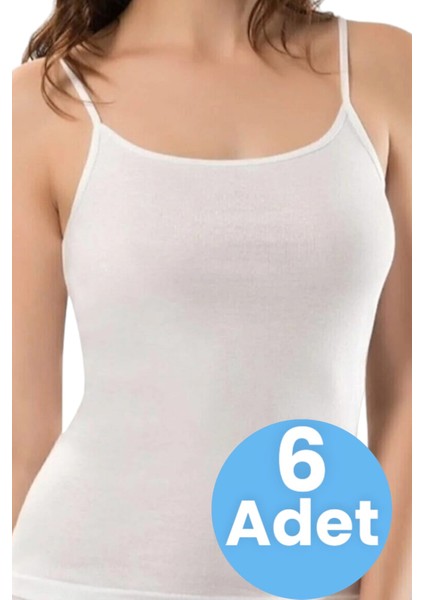 Kadın Pamuklu Penye Atlet 6'lı Paket