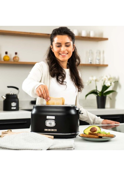Ekmek Kızartma Makinesi - Retro Series 2 Slice Toaster Siyah
