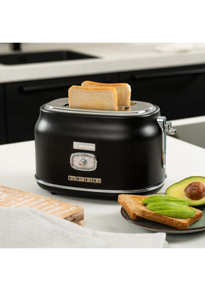 Ekmek Kızartma Makinesi - Retro Series 2 Slice Toaster Siyah