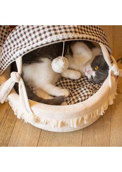 Yeni Kedi Yuvası, Güzel Görünümlü, Dört Mevsim Evrensel Kedi Yatağı, Kanepe, Yarı Kapalı Kedi Yuvası, Evcil Hayvan Malzemeleri (Yurt Dışından) modelleri