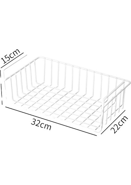 Mutfak Rafı Ev Duvara Monte Katmanlı Baharat Asılı Sepet Yumruksuz Depolama Rafı (Yurt Dışından)