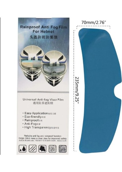 Kask Yağmur Su Kaydırıcı Film