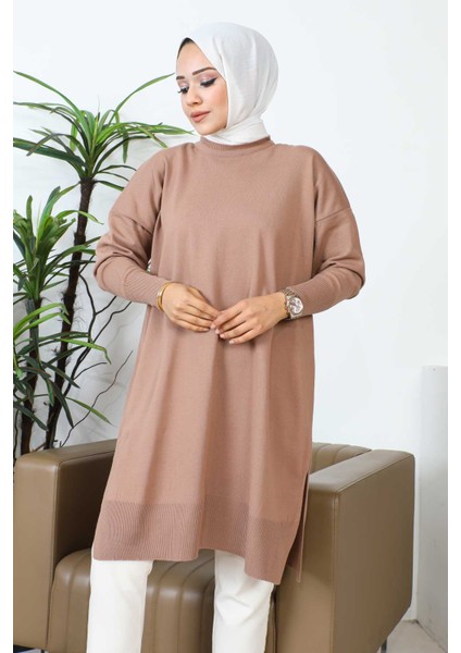 Vizon Bisiklet Yaka Merserize Salaş Triko Tunik indirimleri