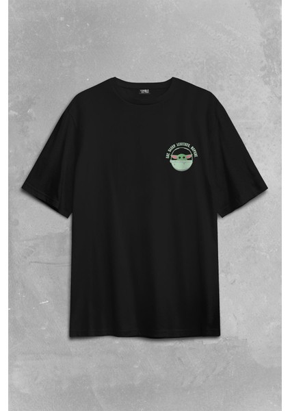 The Mandalorian Bebek Yoda Cep Tasarımı Star Wars Sırt Ön Baskılı Oversize Tişört T-Shirt fiyatları