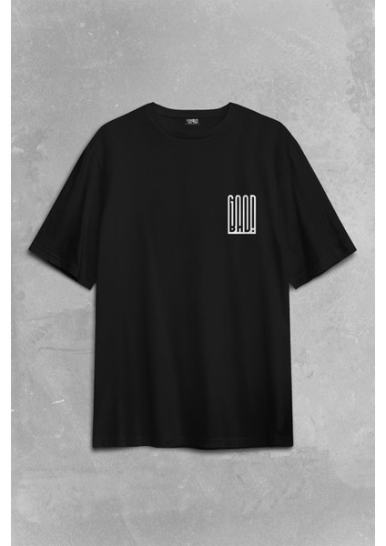 Good Bad Yazı Tipografi Iyi Kötü Sırt Ön Baskılı Oversize Tişört T-Shirt fiyatları