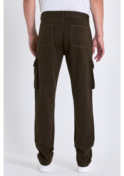 Erkek Kargo Cepli Pantolon- Damga Jeans Haki indirimleri