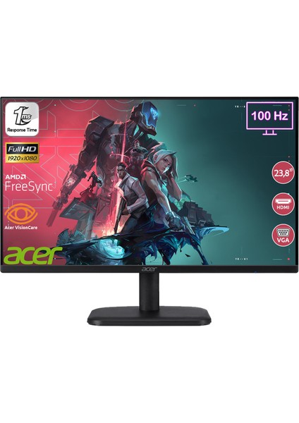 EK241Y 23,8" 100Hz 1ms (Hdmı + Vga) Freesync Full Hd Va Monitör UM.QE1EE.H01