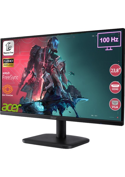 EK241Y 23,8" 100Hz 1ms (Hdmı + Vga) Freesync Full Hd Va Monitör UM.QE1EE.H01