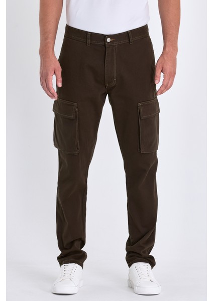 Erkek Kargo Cepli Pantolon- Damga Jeans Haki