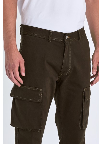 Erkek Kargo Cepli Pantolon- Damga Jeans Haki modelleri