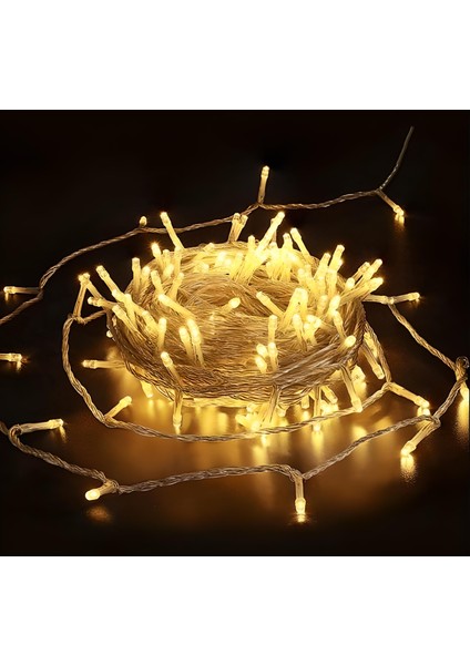 100 Ledli Fişli Led Işık Sabit Yanar Eklemeli Dekoratif Lamba 10M Gün Işığı Yılbaşı Çam Ağacı Ev Süsleme fiyatları