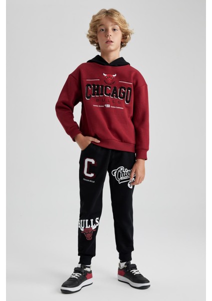 Erkek Çocuk NBA Chicago Bulls Oversize Fit Bisiklet Yaka Kalın Sweatshirt A5529A823WN indirimleri