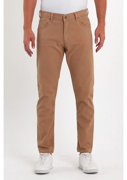 Klasik 5 Cep Rahat Kalıp Chino Pantolon  Camel