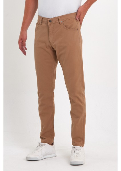 Klasik 5 Cep Rahat Kalıp Chino Pantolon Camel fiyatları