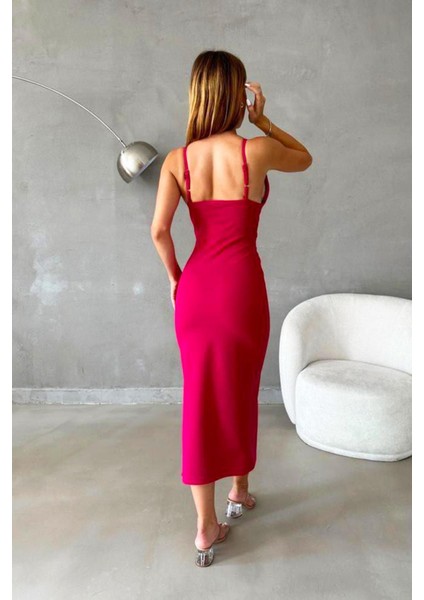 Askılı Ithal Krep Kumaş Elbise modelleri