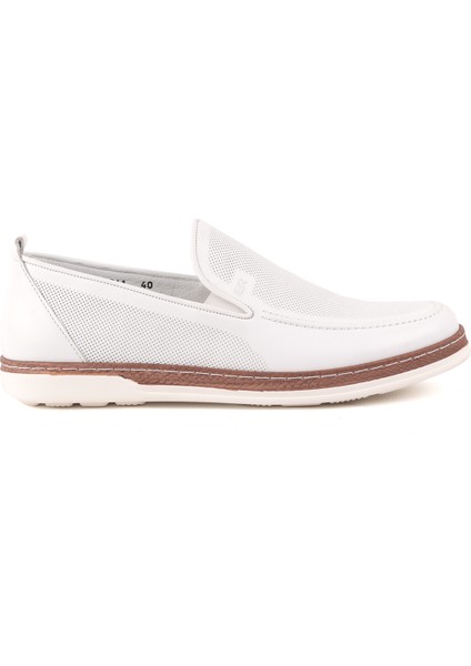 L4741 Deri Erkek Loafer Ayakkabı Beyaz fiyatları