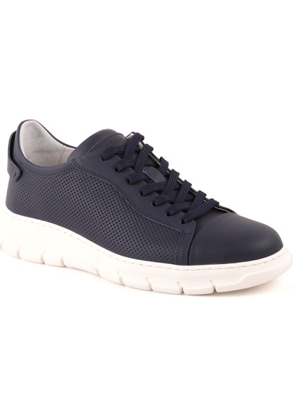 L4846 Deri Erkek Casual Ayakkabı Lacivert