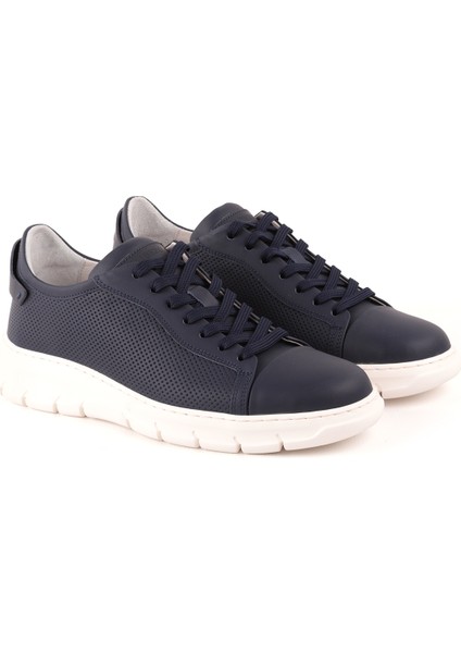 L4846 Deri Erkek Casual Ayakkabı Lacivert