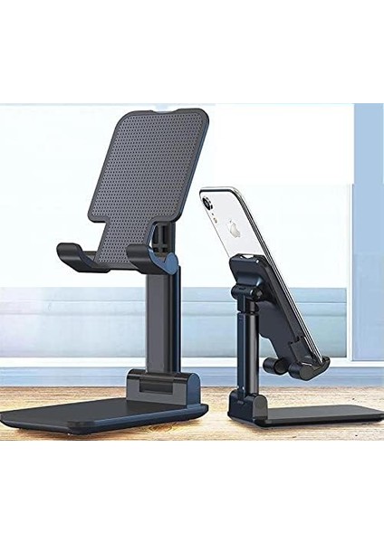 Meks'ten Masa Üstü Telefon Standı, Telefon ve Tablet Tutucu Stant, Yükseklik ve Bakış Açısı Ayarlanabilir Işlevsel Telefon Tutucu ve Tablet Standı