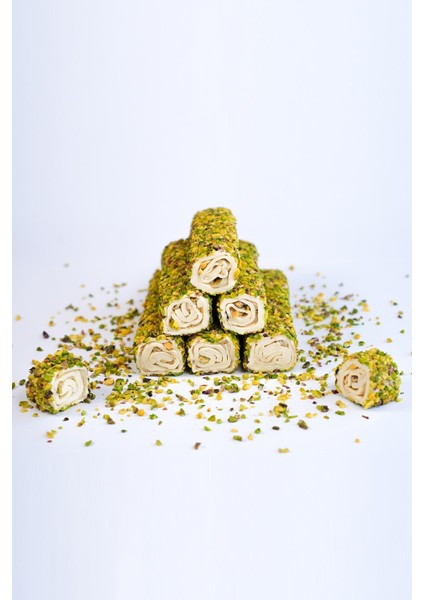 Pirinç Antep Fıstıklı Vanilyalı Tahinli Sarma Lokum 500 gr