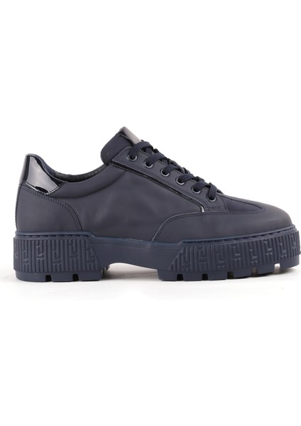 L4977 Deri Erkek Casual Ayakkabı Lacivert