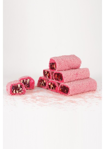 Frambuaz Vermiçelli Çilekli Narlı Yer Fıstıklı Sarma Lokum 1 kg