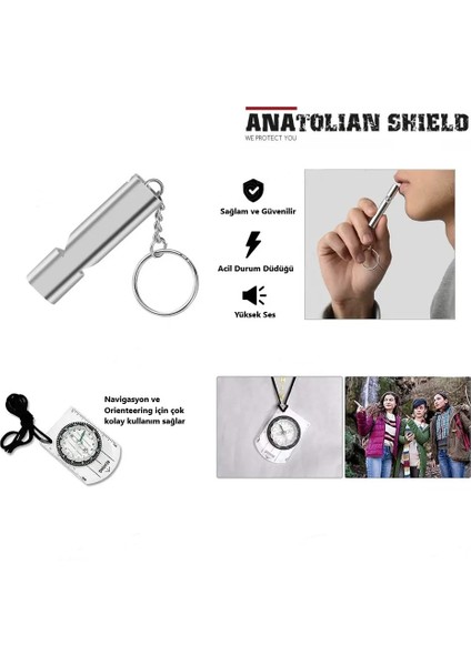 Anatolian Shield Doğada Hayatta Kalma Survival Kiti 10 Parça