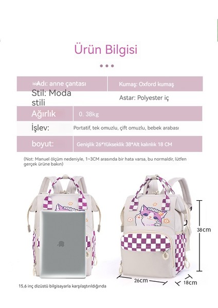 Mumya Büyük Kapasiteli Anne ve Bebek Sırt Çantası (Yurt Dışından) modelleri
