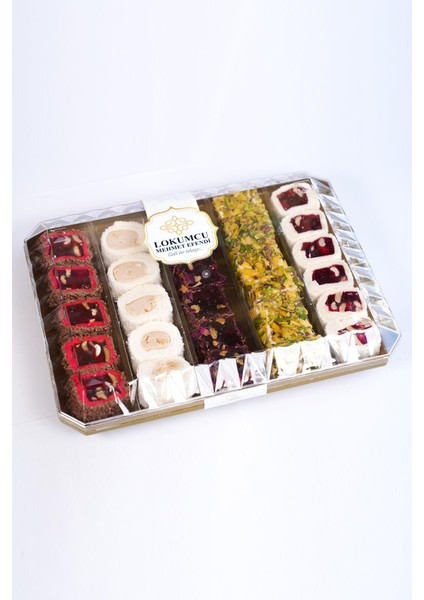 800 gr Şeffaf Paketli Lüks Kuruyemişli Lokum