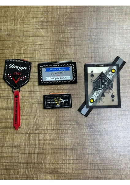 8x6 cm 4 Lü Çanta Giyim Dikiş Arma Aksesuar Aplike