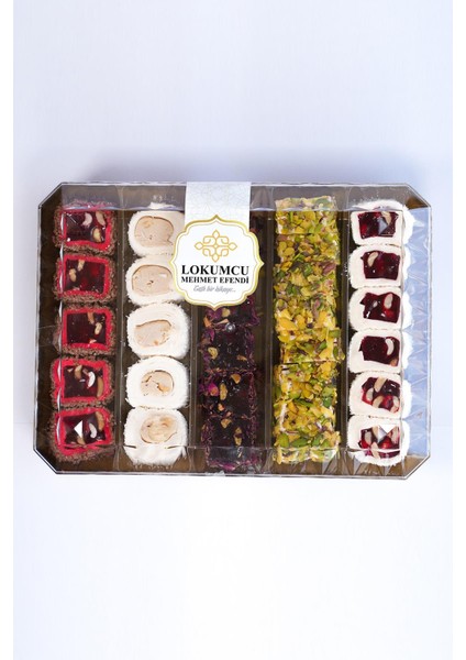 800 gr Şeffaf Paketli Lüks Kuruyemişli Lokum 800 gr